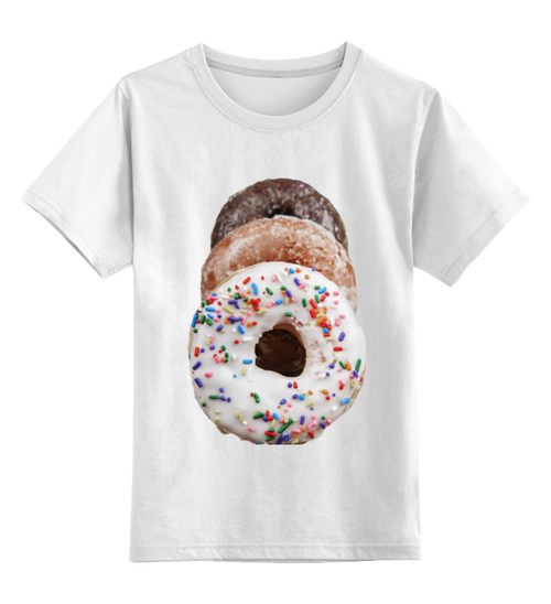 Заказать детскую футболку в Москве. Детская футболка классическая унисекс Donuts от chemparparokke - готовые дизайны и нанесение принтов.