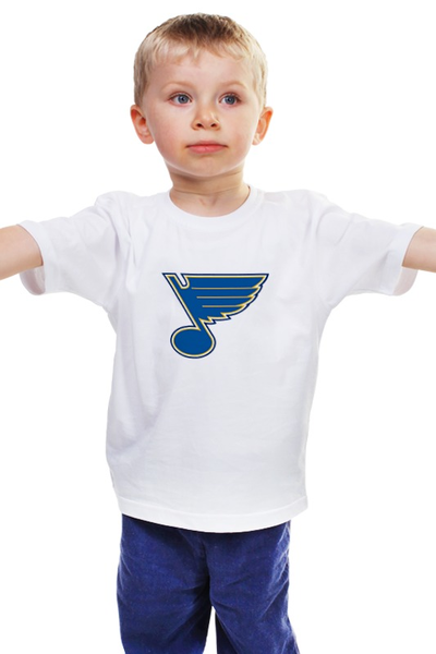 Заказать детскую футболку в Москве. Детская футболка классическая унисекс St. Louis Blues / NHL USA от KinoArt - готовые дизайны и нанесение принтов.