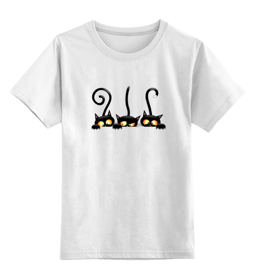 Заказать детскую футболку в Москве. Детская футболка классическая унисекс Кошки 4 от Виктор Гришин - готовые дизайны и нанесение принтов.