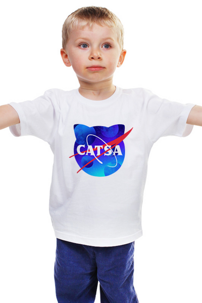 Заказать детскую футболку в Москве. Детская футболка классическая унисекс Catsa от Maria Bobrova - готовые дизайны и нанесение принтов.