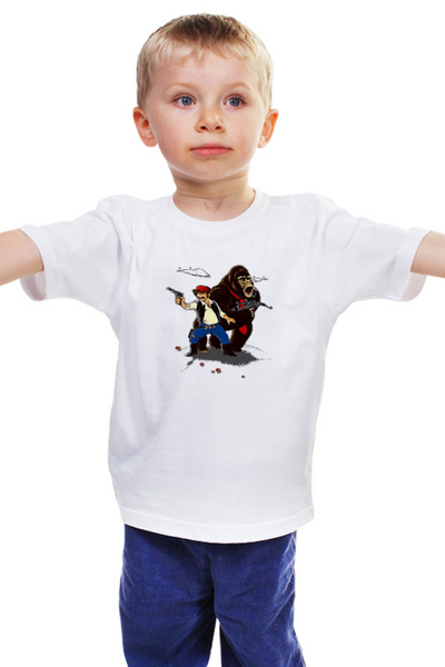 Заказать детскую футболку в Москве. Детская футболка классическая унисекс Кинг Конг жив от ПРИНТЫ ПЕЧАТЬ  - готовые дизайны и нанесение принтов.