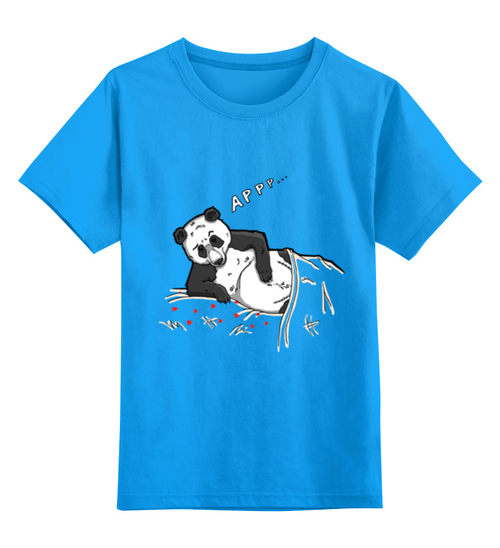Заказать детскую футболку в Москве. Детская футболка классическая унисекс панда от krolya_spb@mail.ru - готовые дизайны и нанесение принтов.