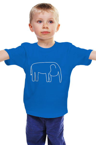 Заказать детскую футболку в Москве. Детская футболка классическая унисекс Белый слон от Vadim Koval - готовые дизайны и нанесение принтов.