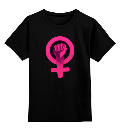 Заказать детскую футболку в Москве. Детская футболка классическая унисекс Феминизм от ualluon - готовые дизайны и нанесение принтов.
