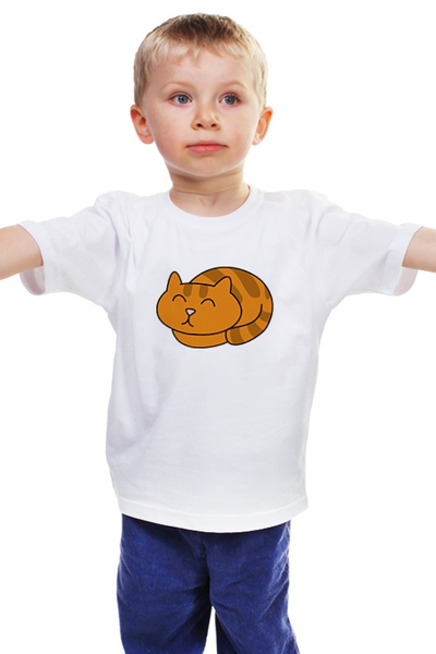 Заказать детскую футболку в Москве. Детская футболка классическая унисекс Котик от trugift - готовые дизайны и нанесение принтов.