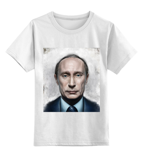 Заказать детскую футболку в Москве. Детская футболка классическая унисекс путин от niggalay - готовые дизайны и нанесение принтов.