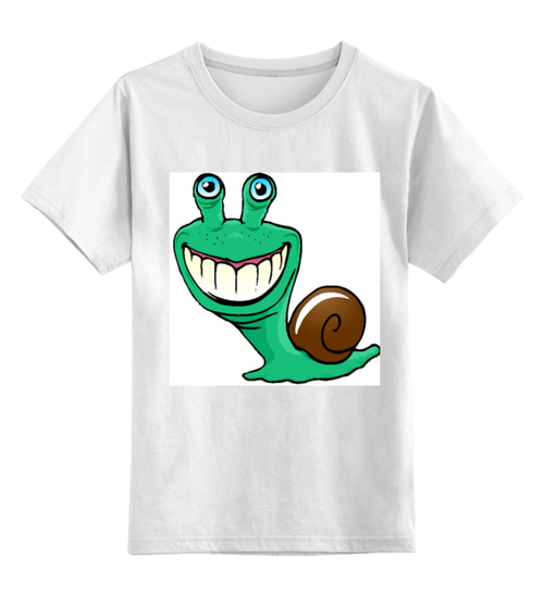 Заказать детскую футболку в Москве. Детская футболка классическая унисекс Улитка от meduza - готовые дизайны и нанесение принтов.