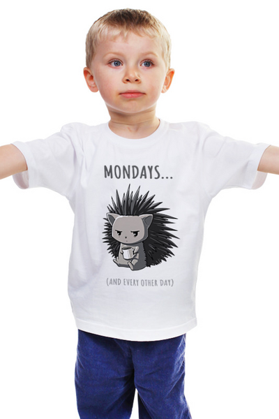 Заказать детскую футболку в Москве. Детская футболка классическая унисекс Понедельники от MariYang  - готовые дизайны и нанесение принтов.