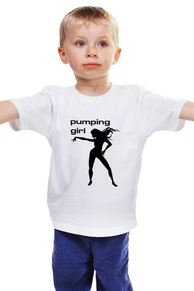 Заказать детскую футболку в Москве. Детская футболка классическая унисекс Pumping Girl #1 от no.limit - готовые дизайны и нанесение принтов.