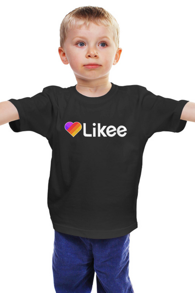 Заказать детскую футболку в Москве. Детская футболка классическая унисекс Likee  от DESIGNER   - готовые дизайны и нанесение принтов.