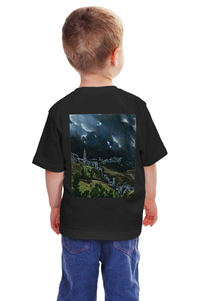 Заказать детскую футболку в Москве. Детская футболка классическая унисекс Вид Толедо (картина Эль Греко) от trend - готовые дизайны и нанесение принтов.