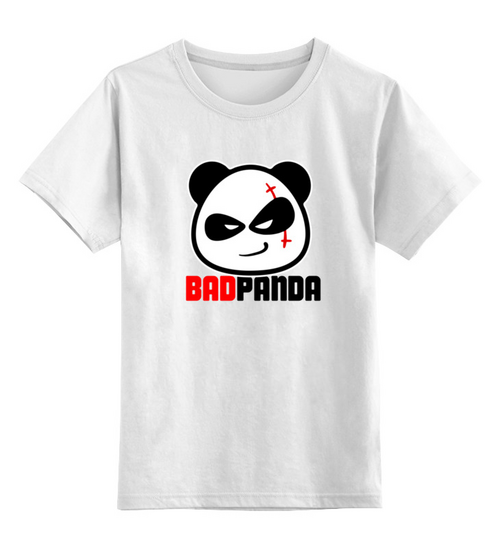 Заказать детскую футболку в Москве. Детская футболка классическая унисекс Bad Panda от T-shirt print  - готовые дизайны и нанесение принтов.