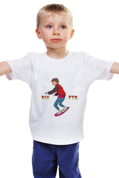 Заказать детскую футболку в Москве. Детская футболка классическая унисекс Марти Макфлай от YellowCloverShop - готовые дизайны и нанесение принтов.