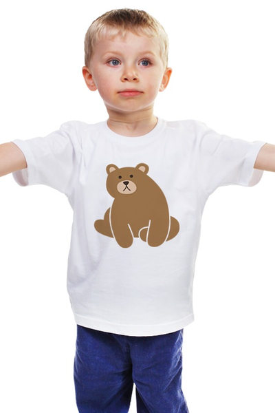 Заказать детскую футболку в Москве. Детская футболка классическая унисекс Мишка от trugift - готовые дизайны и нанесение принтов.