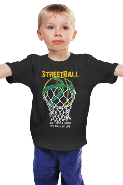 Заказать детскую футболку в Москве. Детская футболка классическая унисекс Streetball от nova_lada - готовые дизайны и нанесение принтов.