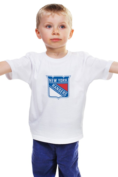 Заказать детскую футболку в Москве. Детская футболка классическая унисекс New York Rangers / NHL USA от KinoArt - готовые дизайны и нанесение принтов.