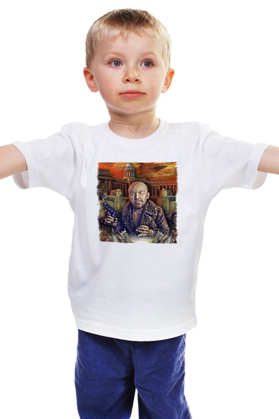 Заказать детскую футболку в Москве. Детская футболка классическая унисекс Политический Юмор от Leichenwagen - готовые дизайны и нанесение принтов.