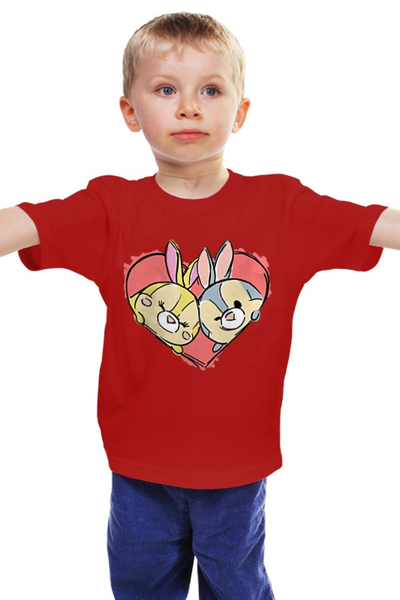 Заказать детскую футболку в Москве. Детская футболка классическая унисекс Зайчики от Amerikanka - готовые дизайны и нанесение принтов.