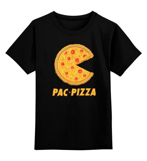 Заказать детскую футболку в Москве. Детская футболка классическая унисекс Пак-Пицца от printik - готовые дизайны и нанесение принтов.