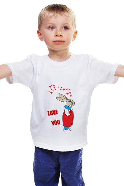 Заказать детскую футболку в Москве. Детская футболка классическая унисекс Rabbit_man от Printio - готовые дизайны и нанесение принтов.