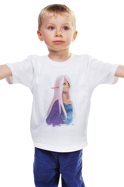 Заказать детскую футболку в Москве. Детская футболка классическая унисекс Эльфийка от Дана Столыпина - готовые дизайны и нанесение принтов.