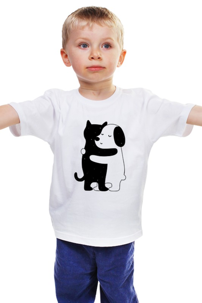 Заказать детскую футболку в Москве. Детская футболка классическая унисекс ДРУЖБА!!! от Алексс Неро - готовые дизайны и нанесение принтов.
