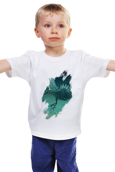 Заказать детскую футболку в Москве. Детская футболка классическая унисекс Птичка  от ПРИНТЫ ПЕЧАТЬ  - готовые дизайны и нанесение принтов.