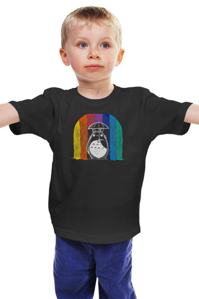 Заказать детскую футболку в Москве. Детская футболка классическая унисекс Цветной дождь от totorian - готовые дизайны и нанесение принтов.