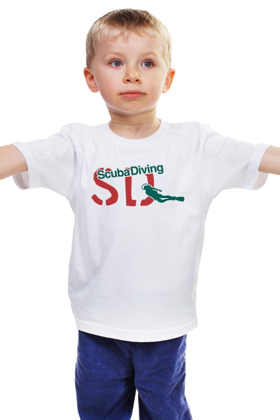 Заказать детскую футболку в Москве. Детская футболка классическая унисекс Scuba Diving от balden - готовые дизайны и нанесение принтов.
