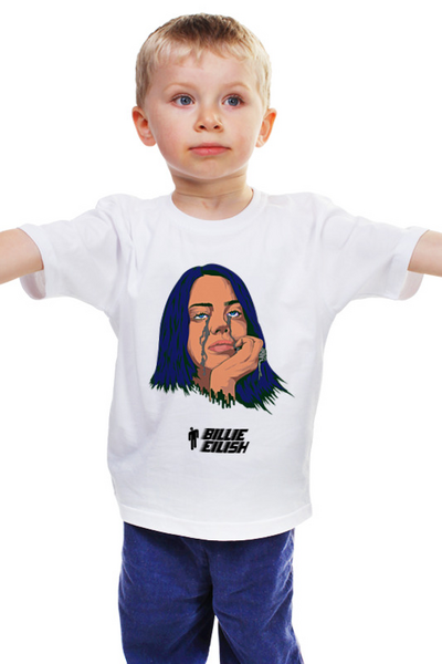 Заказать детскую футболку в Москве. Детская футболка классическая унисекс ✪Billie Eilish✪ от balden - готовые дизайны и нанесение принтов.