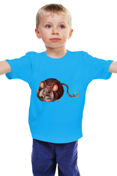 Заказать детскую футболку в Москве. Детская футболка классическая унисекс Мышка от BAD OWL - готовые дизайны и нанесение принтов.