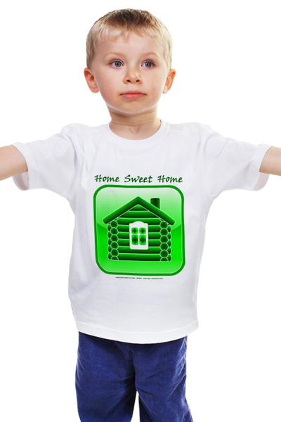 Заказать детскую футболку в Москве. Детская футболка классическая унисекс Дом Милый Дом от potap - готовые дизайны и нанесение принтов.