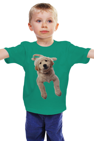 Заказать детскую футболку в Москве. Детская футболка классическая унисекс Собачка от BAD OWL - готовые дизайны и нанесение принтов.