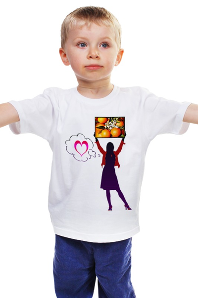 Заказать детскую футболку в Москве. Детская футболка классическая унисекс Апельсинки от Stil na yarkosti - готовые дизайны и нанесение принтов.