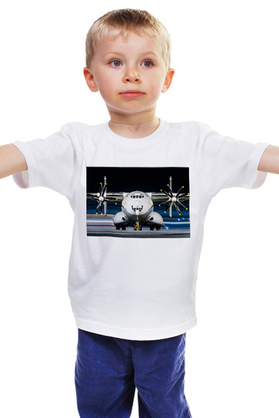 Заказать детскую футболку в Москве. Детская футболка классическая унисекс Самолет от Елена  - готовые дизайны и нанесение принтов.
