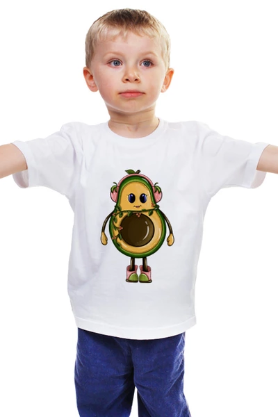 Заказать детскую футболку в Москве. Детская футболка классическая унисекс Девочка Авокадо от Марина  - готовые дизайны и нанесение принтов.
