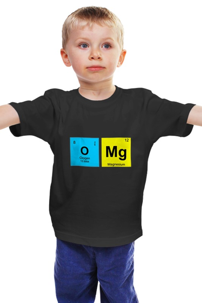 Заказать детскую футболку в Москве. Детская футболка классическая унисекс OMG!   от Just kidding - готовые дизайны и нанесение принтов.