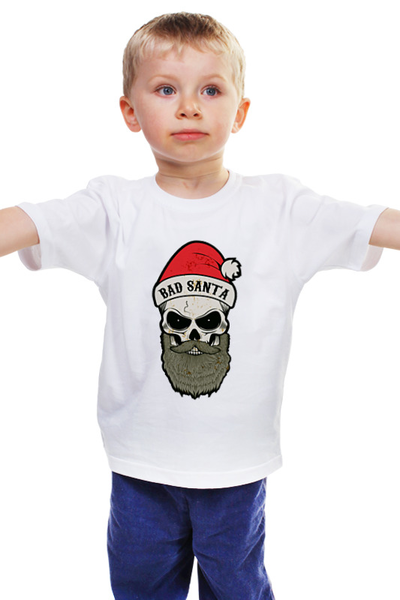 Заказать детскую футболку в Москве. Детская футболка классическая унисекс bad santa от denis01001 - готовые дизайны и нанесение принтов.