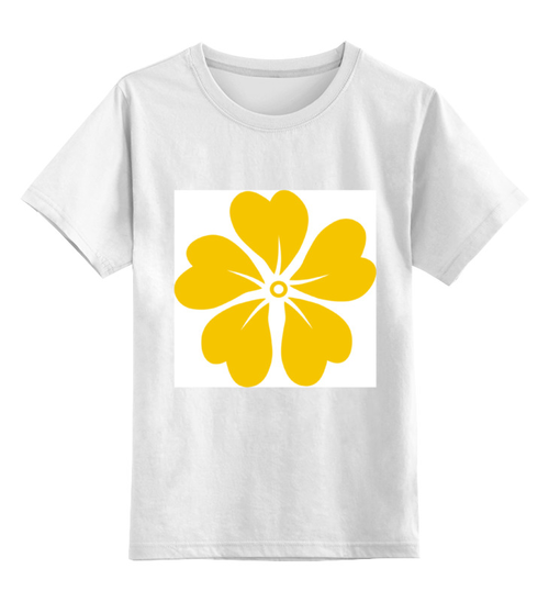Заказать детскую футболку в Москве. Детская футболка классическая унисекс желтая лилия от nikol - готовые дизайны и нанесение принтов.