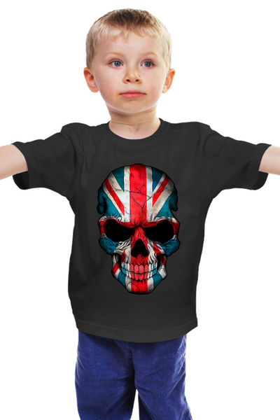 Заказать детскую футболку в Москве. Детская футболка классическая унисекс SkullEngl от balden - готовые дизайны и нанесение принтов.