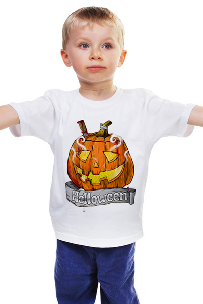 Заказать детскую футболку в Москве. Детская футболка классическая унисекс Helloween от Антон Величко - готовые дизайны и нанесение принтов.