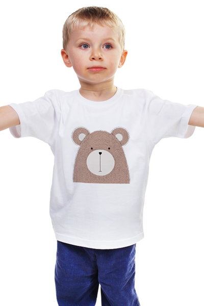 Заказать детскую футболку в Москве. Детская футболка классическая унисекс Медвежонок от BeliySlon - готовые дизайны и нанесение принтов.