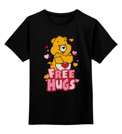 Заказать детскую футболку в Москве. Детская футболка классическая унисекс Free Hugs от Leichenwagen - готовые дизайны и нанесение принтов.