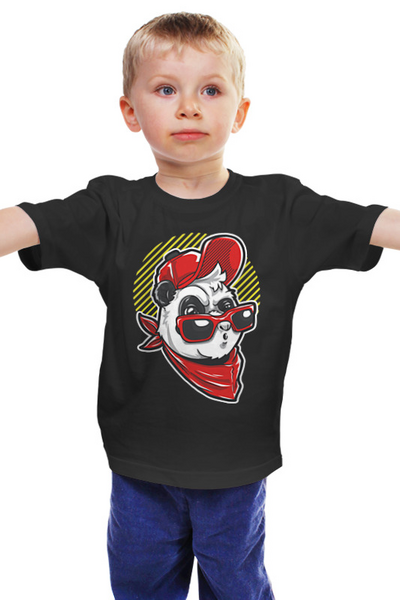 Заказать детскую футболку в Москве. Детская футболка классическая унисекс модная панда от queen  - готовые дизайны и нанесение принтов.