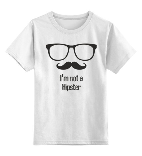 Заказать детскую футболку в Москве. Детская футболка классическая унисекс Я не хипстер от Hardgott - готовые дизайны и нанесение принтов.