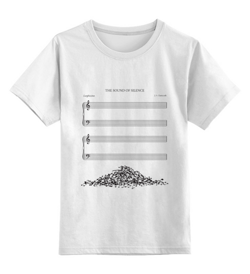 Заказать детскую футболку в Москве. Детская футболка классическая унисекс Звук тишины от ISliM - готовые дизайны и нанесение принтов.