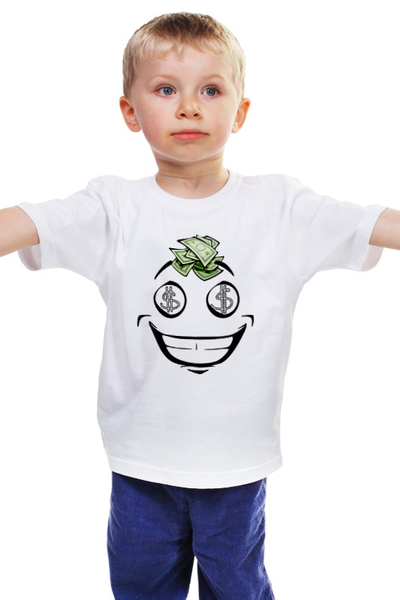 Заказать детскую футболку в Москве. Детская футболка классическая унисекс Деееньги  от kirkinpuzel666@yandex.ru - готовые дизайны и нанесение принтов.