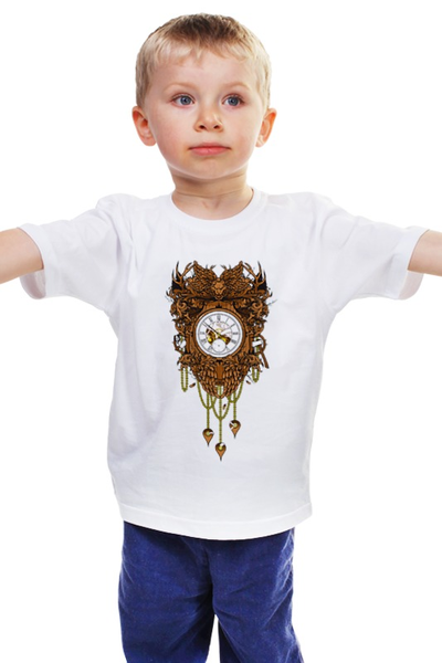 Заказать детскую футболку в Москве. Детская футболка классическая унисекс Часы   от ПРИНТЫ ПЕЧАТЬ  - готовые дизайны и нанесение принтов.