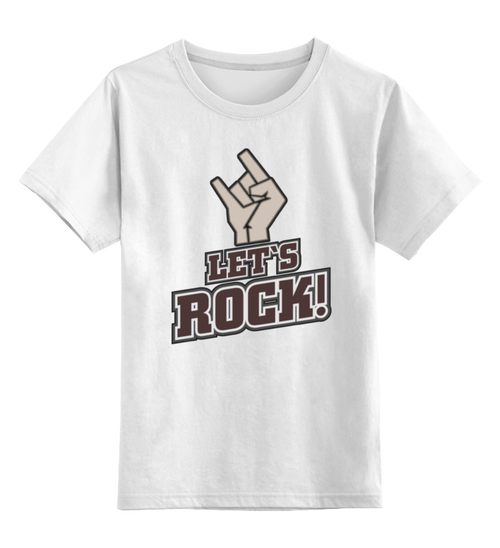 Заказать детскую футболку в Москве. Детская футболка классическая унисекс Let`s rock! от gopotol - готовые дизайны и нанесение принтов.