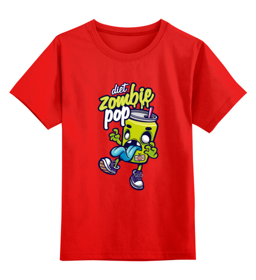Заказать детскую футболку в Москве. Детская футболка классическая унисекс Zombie pop от ПРИНТЫ ПЕЧАТЬ  - готовые дизайны и нанесение принтов.